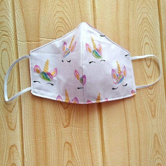 Handmade Other - Girls Unicorn Rainbow Face Mask